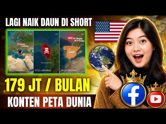 LAGI NAIK DAUN🔥 Cara Bikin Konten short Globe 3D Pakai AI? Ternyata Gampang Banget! cuma pake hp