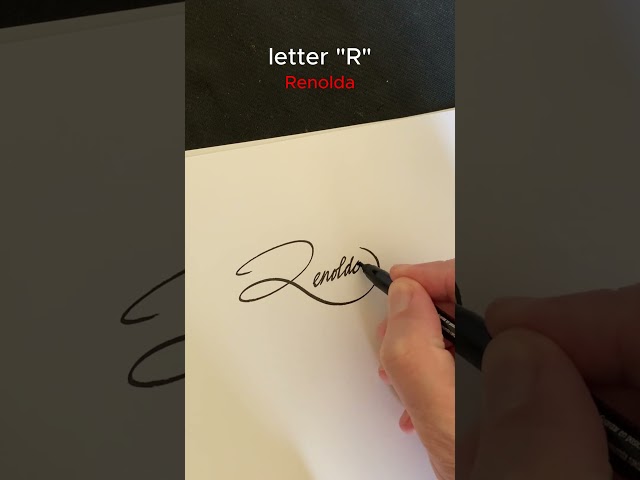 How to write the letter“R"#signature calligraphy lettering #calligraphy #art#signatureideas