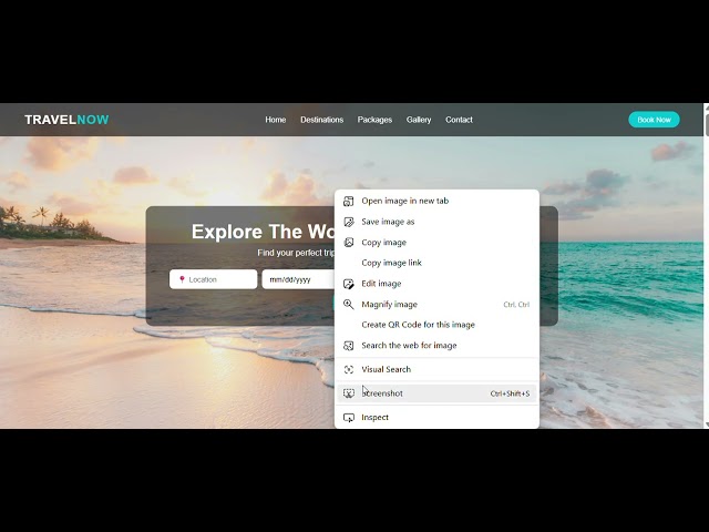 Travel Destination Website 🌍✈️ | Modern Travel UI Design | HTML CSS JavaScript