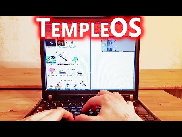 TempleOS on real hardware Thinkpad T60 - RIP Terry Davis