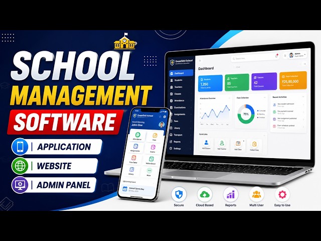 Build School Management App | Website | Student App | Teacher App | Make School Management Software