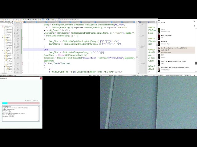 reviewing music and writing code