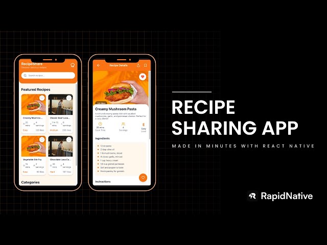The Fastest Way to Make a Recipe App with React Native | RapidNative 🚀