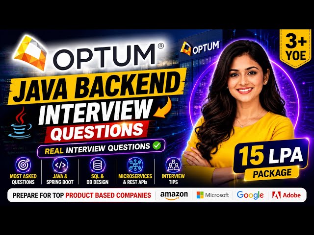 🔥Optum Java Backend Interview Questions (3+ YOE) | Real Interview Experience | Crack the Interview🏆