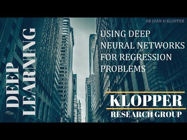 Deep neural networks for regression problems