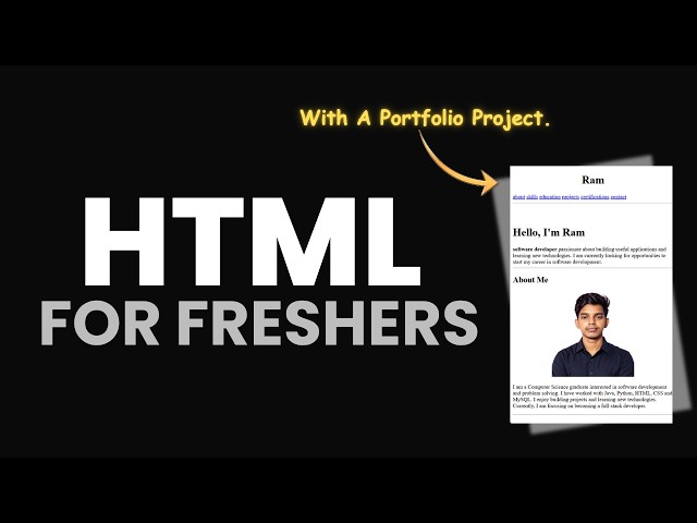 HTML for Beginners | Build Your First Portfolio Website