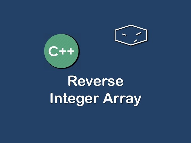 reverse integer array in c++