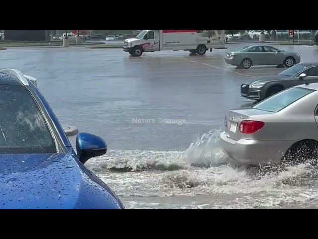 Chaos in CANADA Today! Hail Storm Swept Away Homes, cars in Calgary Alberta