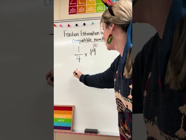 Minute Math: fraction estimation using compatible numbers #mathhelp #homework #tutor