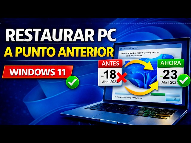 Como Restaurar mi PC a un Punto Anterior en Windows 11 🔥 (SIN PERDER ARCHIVOS)