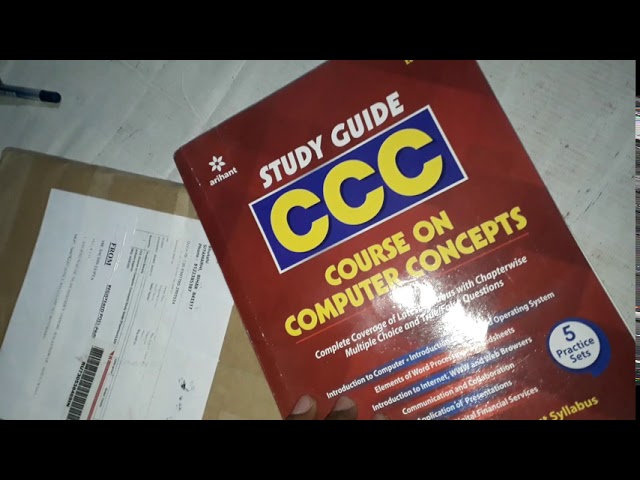 CCC BOOK FOR COURSE ON COMPUTER CONCEPTS