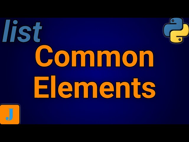 Find Common Elements Between Two Lists In Python