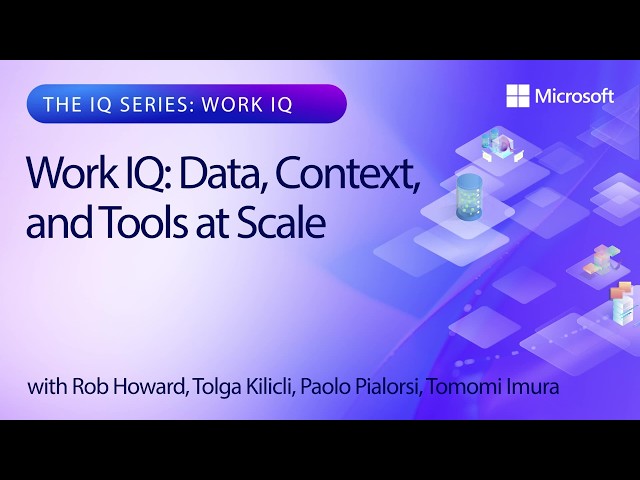 Work IQ: Data, Context, and Tools at Scale