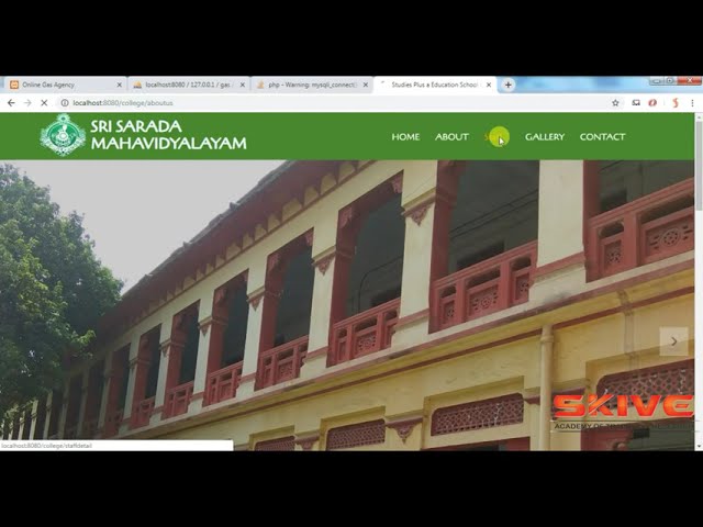 A Simple Website for a College Using PHP MYSQL  #MiniProject #Project #PHPminiproject #skiveprojects