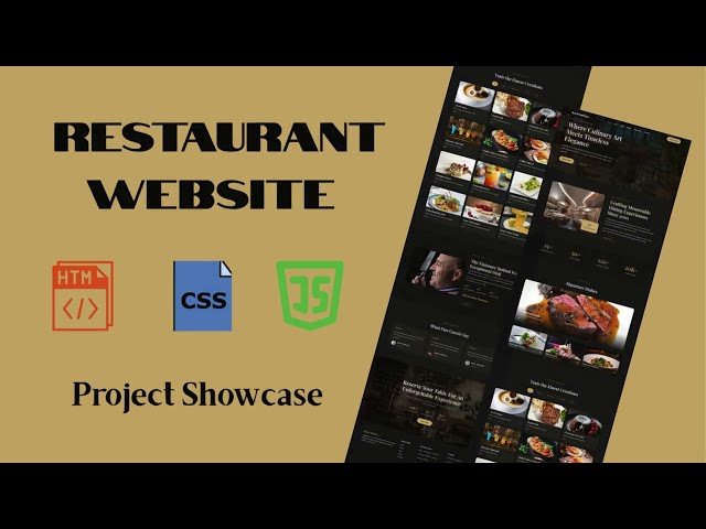 Restaurant Website | HTML CSS JavaScript Project Showcase | Responsive Web Design