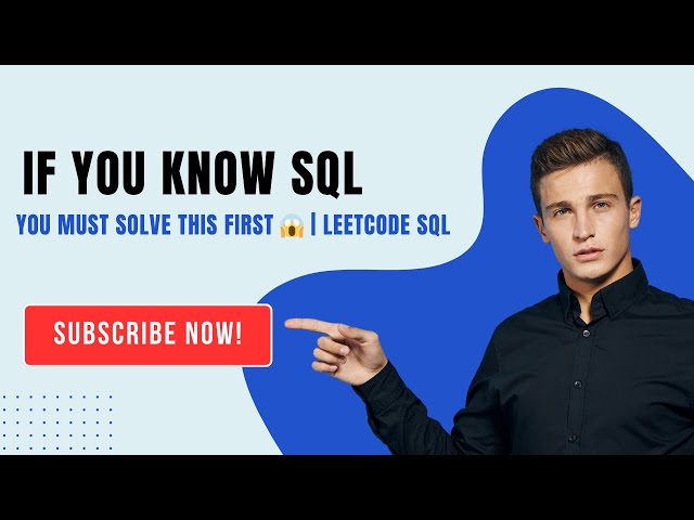 If you’re starting SQL today, this is the first problem you MUST solve. #silent_coder