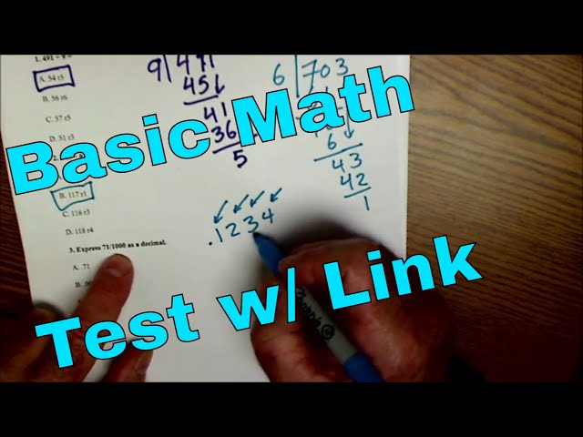 Free Basic Math Practice Test