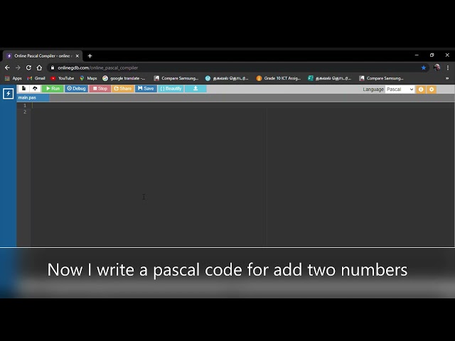 pascal coding for add two numbers