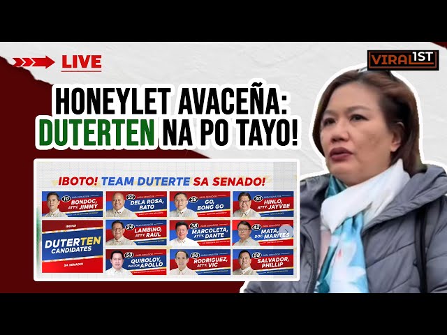 REPLAY: HONEYLET AVANCEÑA SPEAKS | PDP | DUTERTEN