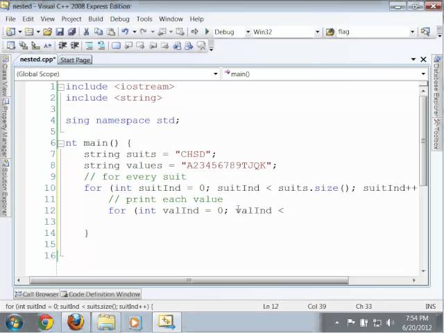 Generate Card Names with Nested For