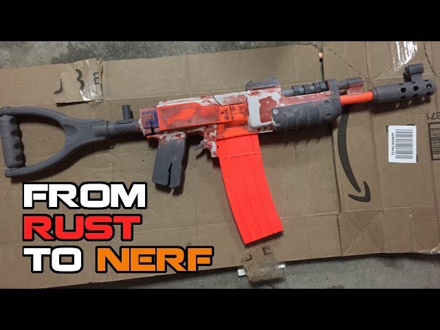 NERF AK47 RUST COSPLAY BUILD || COMPLETE MODIFICATION GUIDE | Walcom S7