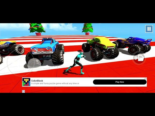 Monster truck stunt car game