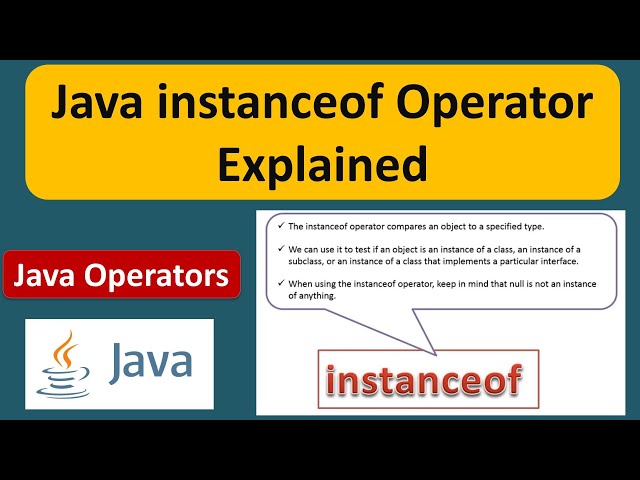 Java instanceof Operator Explained | Java Tutorial