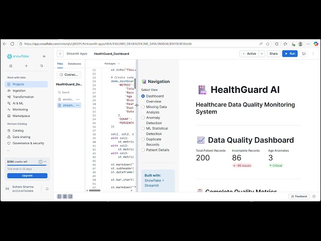 HealthGuard AI | Built for Hack2skill - AI for Everywhere | Powered by Snowflake