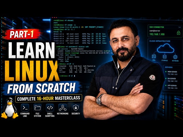 🚀 Learn Linux From Scratch | Complete 16-Hour Linux Masterclass for Beginners (2026)  PART - 1