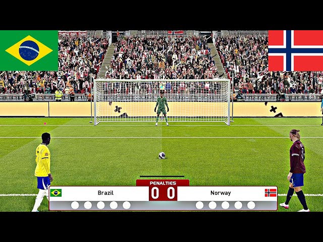 BRAZIL VS NORWAY FULL PENALTY SHOOTOUT | BRA VS NOR HIGHLIGHTS