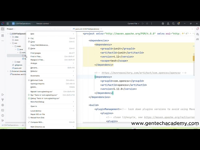 CSV File | Java Program | Open_CSV dependency | Write Content | Read Content