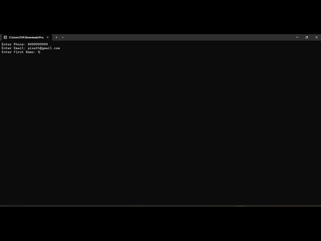OOP Properties, Validation first name, last name, phone and email