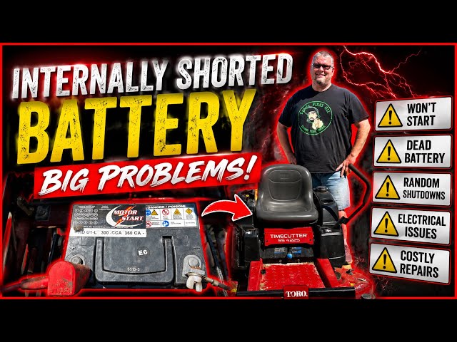 INTERNALLY SHORTED BATTERY CAUSED ALL KINDS OF PROBLEMS FOR THIS TORO MOWER