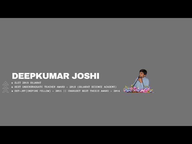 Deepkumar Joshi - "Welcome to my channel"