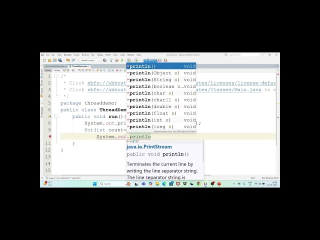 Program to create Thread by extending Thread Class in Java #javathreads #java #javatutorial #coding