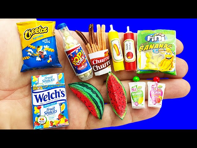 90 Diy Miniature Crafts for Dollhouse, How to make Mini food, School supplies, Make up kit