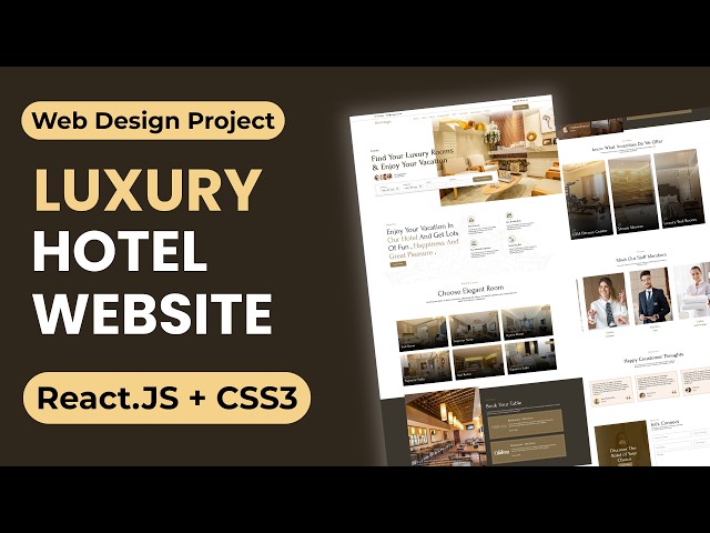 Build a Stunning Hotel Website with React.JS & CSS3 | Frontend Project