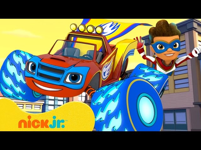 Superhero Blaze STOPS a Peanut Throwing Robot Elephant! 🥜🦸🐘 w/ AJ | Nick Jr.