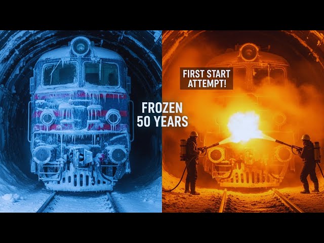 Starting a Frozen 'Nuclear Train' Abandoned in Siberia for 50 Years! Will It Run