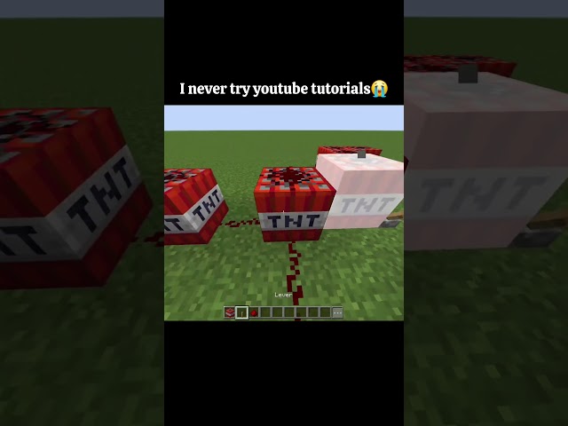 i never try youtube tutorials #minecraft #shorts #gaming