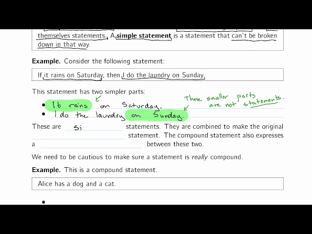 Simple and Compound Statements