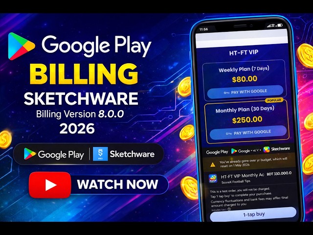 😱 Sketchware Billing 8.0.0 Tutorial 2026 | 😱 Html To  To Direct Google Pay Connect Source Code|