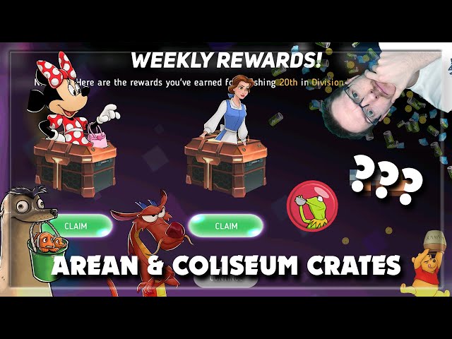 ARENA & COLISEUM SEASON CRATE OPENING + TRON! | Disney Heroes Battle Mode #08