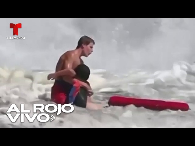 Heroico rescate salva niño de morir atrapado por el oleaje en California