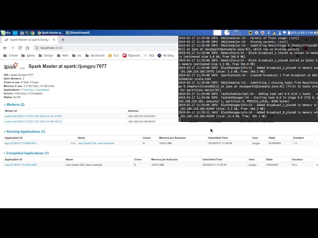 spark java dataset running