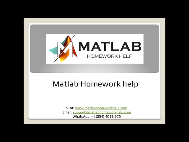 Matlab Homework Help