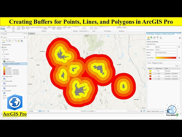 Creating Buffers for Points, Lines, and Polygons in ArcGIS Pro