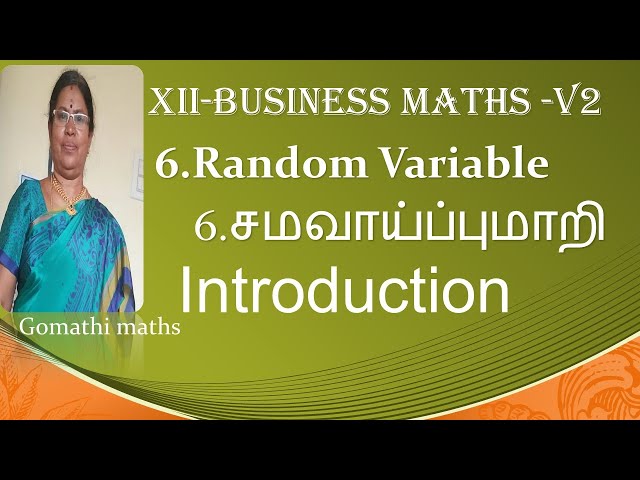 12-BM- Introduction Random variables Gomathimaths