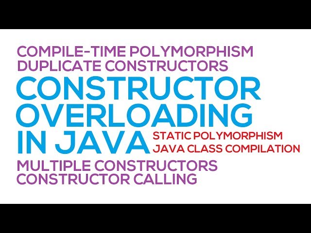 57 - Constructor Overloading in Java (Hindi/Urdu)
