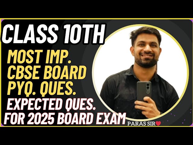 Class 10 Maths 2024 | Most Important PYQ Questions for CBSE | Must-Know for Top Marks!